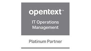 Logo "OpenText Platinum Partner Applications Delivery Management"