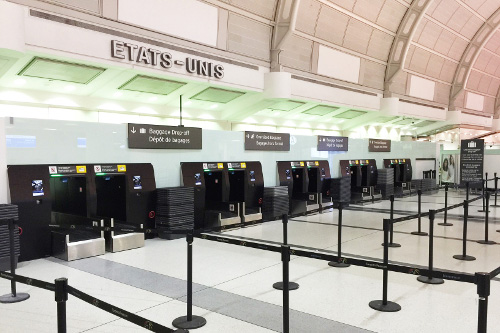 Die neuen Bag Drop-Installationen am Flughafen in Toronto