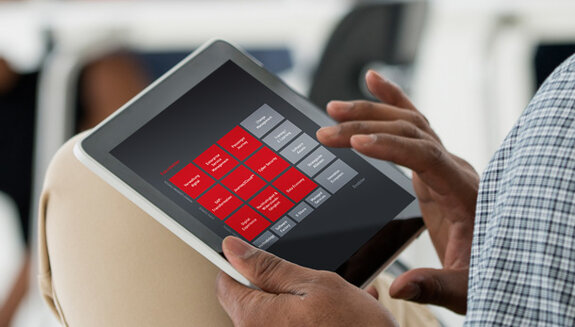 Darstellung der Materna-Fokusfelder auf Tablet