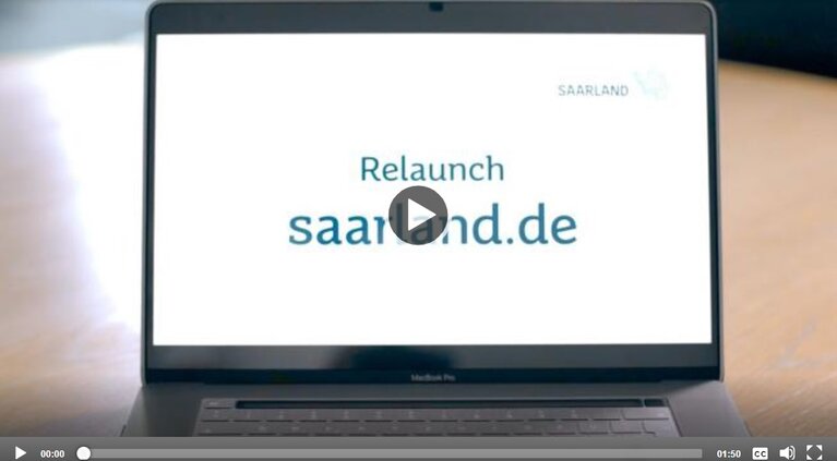 Screenshot zum Thema Relaunch der Website saarland.de