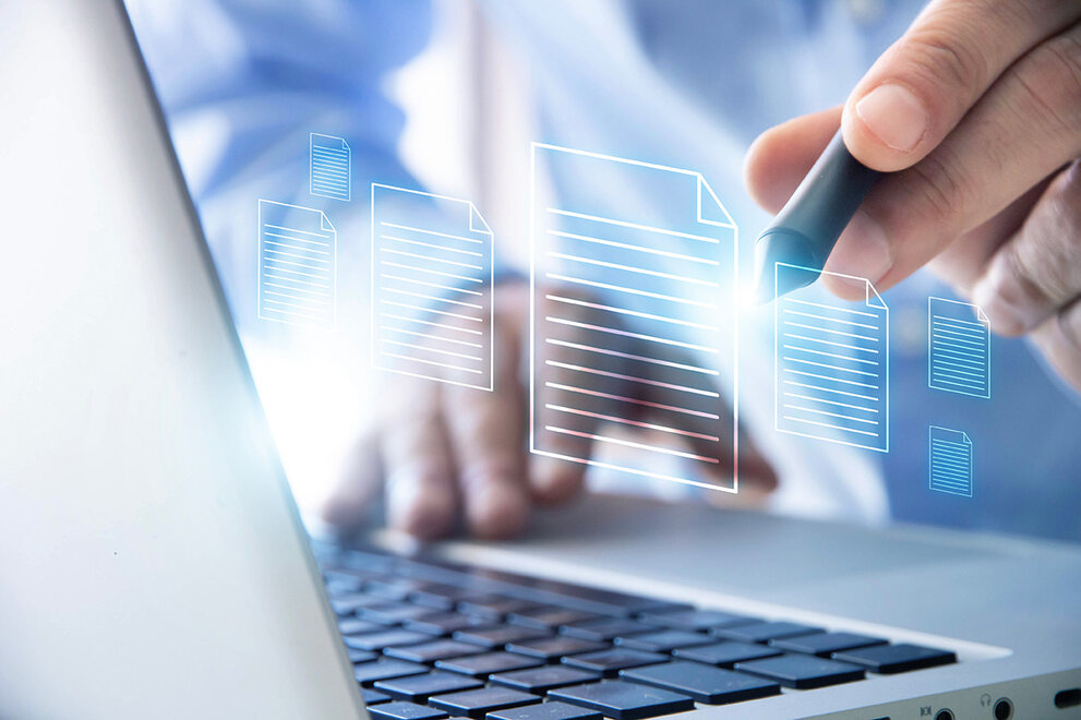 Dokumentenmanagement mit digitaler Signatur und manueller Eingabe