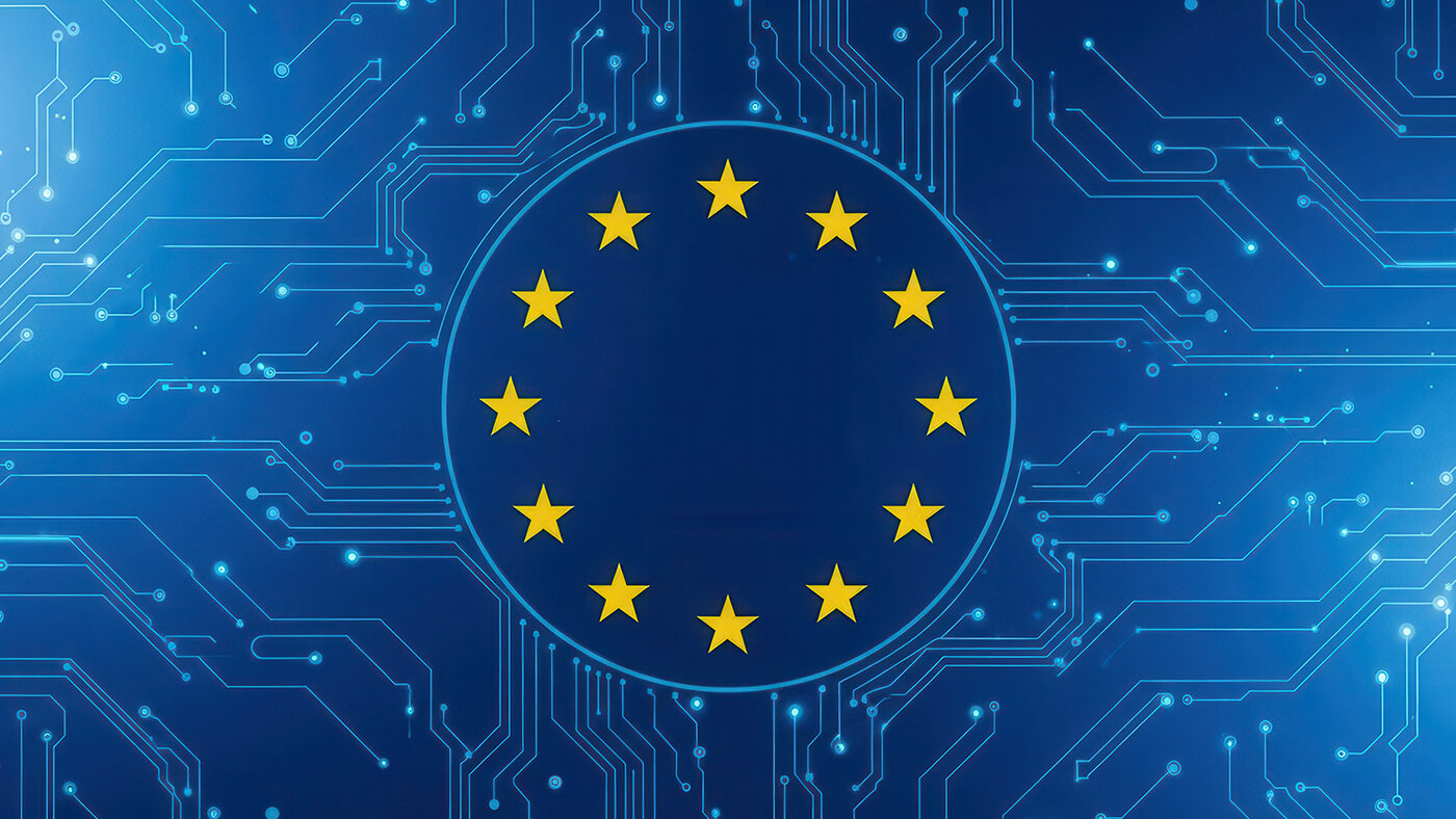 Visualisierung einer europäischen KI-Lösung für vertrauenswürdige und souveräne künstliche Intelligenz.