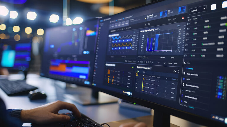 CloudStrike Netzwerksicherheit – Security Information and Event Management (SIEM) SIEM-Softwareoberfläche mit umfassenden Ereignisprotokollen und Warnmeldungen