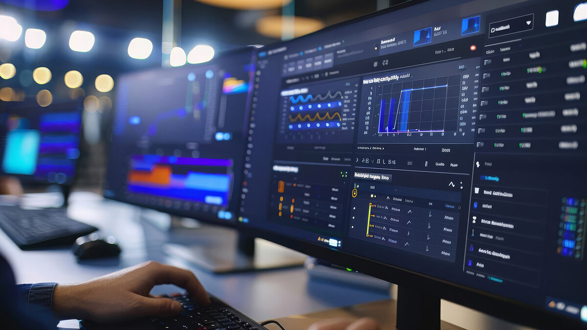 CloudStrike Netzwerksicherheit – Security Information and Event Management (SIEM) SIEM-Softwareoberfläche mit umfassenden Ereignisprotokollen und Warnmeldungen