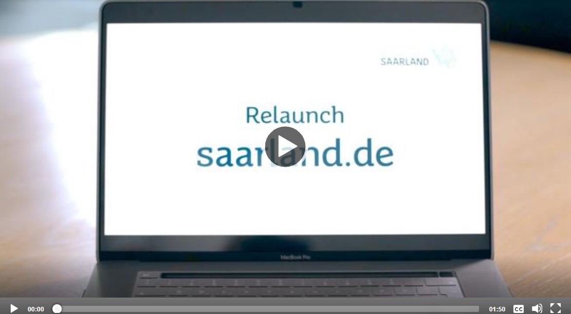 Screenshot zum Thema Relaunch der Website saarland.de