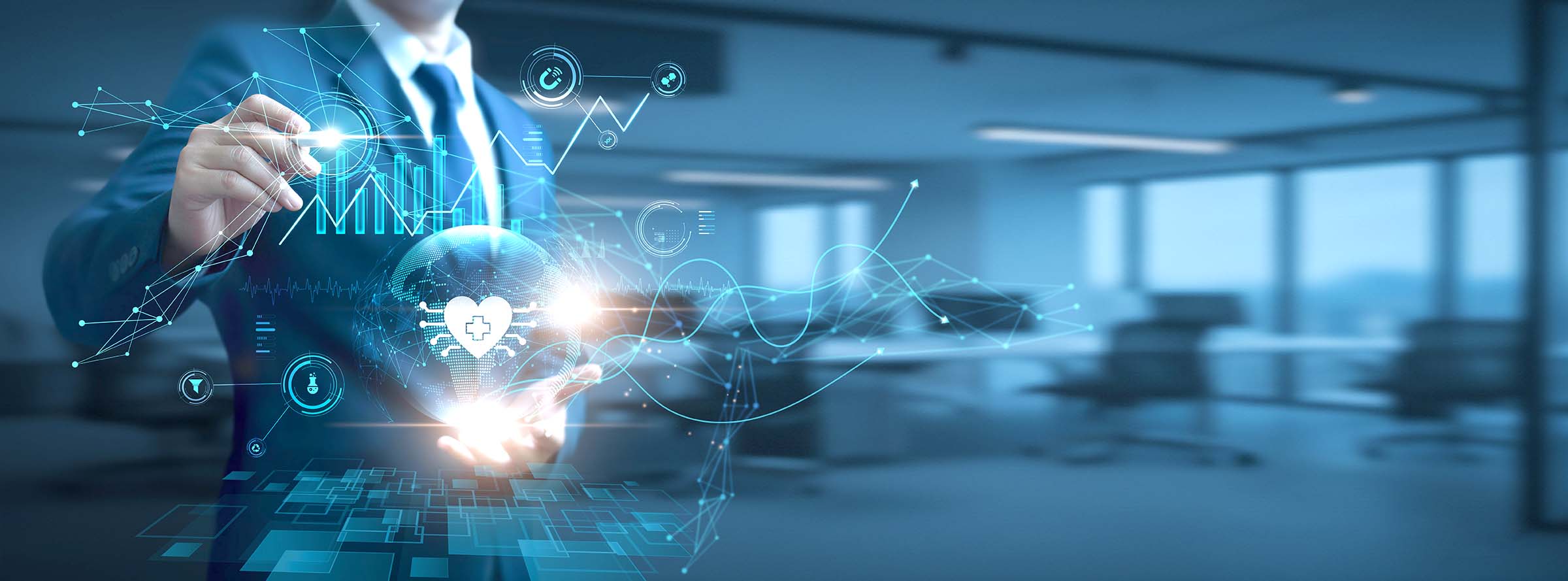 Ein Unternehmer verfügt über ein globales Netzwerk und Datenbestände im Bereich Gesundheitstechnologie, medizinische Innovationssysteme, digitale Gesundheitsplattformen sowie klinische Datenanalyse 